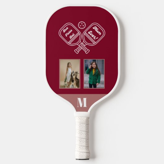 Beste Pickleball Mum Ever 2 Foto Grid Afbeelding P Paddle (Voorkant)