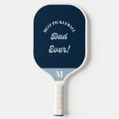 Beste Pickleball Papa Ooit 2 Foto Grid Afbeelding Pickleball Paddle (Achterkant)