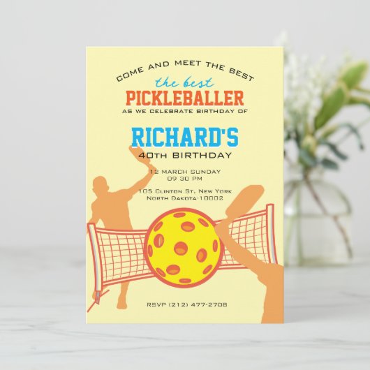 Beste Pickleball speler Grappig verjaardagsfeestje Kaart (Staand voorkant)