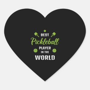 Beste Pickleball speler in de wereld beste speler Hart Sticker