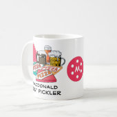 BESTE PICKLER Bier Pizza PICKLEBALL Koffiemok (Voorkant links)