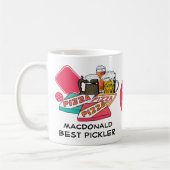 BESTE PICKLER Bier Pizza PICKLEBALL Koffiemok (Links)