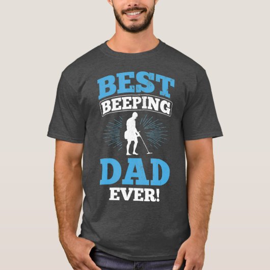 Beste piepende papa ooit Father Metal Detective T-shirt (Voorkant)
