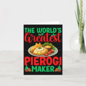 Beste Pierogi-maker van de Wereld Poolse Kerst Kaart (Voorkant)