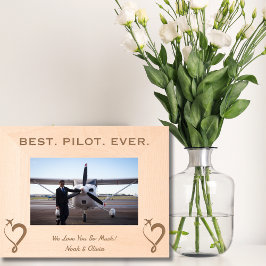 Beste piloot ooit, eenvoudige houten foto, geperso gegraveerde lijstjes