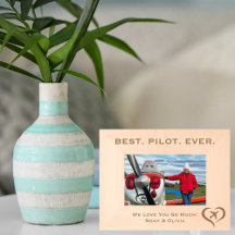 Beste piloot ooit, eenvoudige houten foto, geperso