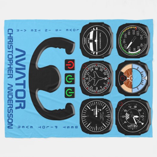 Beste piloot ooit uniek en grappig fleece deken (Voorkant (Horizontaal))