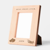 Beste piloot ooit Vliegtuig & Hart, Eenvoudig Aang Gegraveerde Lijstjes (Links)