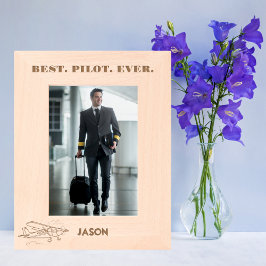 Beste piloot ooit & Vliegtuigwolken, Luchtvaart Cu Gegraveerde Lijstjes