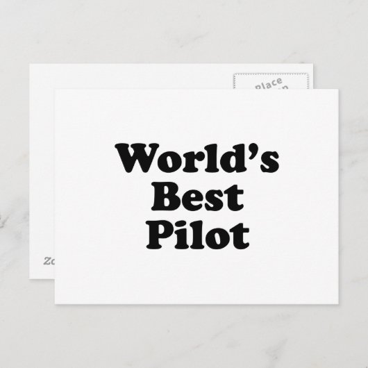 Beste piloot ter wereld briefkaart (Voorkant / Achterkant)