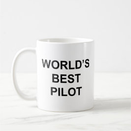 Beste Piloot ter Wereld Grappige Quote met Zwarte Koffiemok