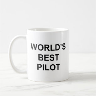 Beste Piloot ter Wereld Grappige Quote met Zwarte  Koffiemok