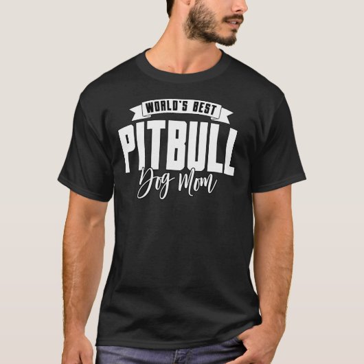 Beste Pitbull Dog Mam T-shirt (Voorkant)