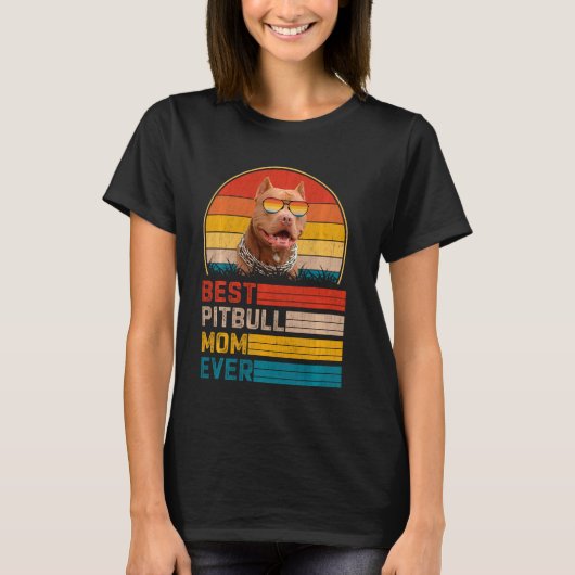 beste Pitbull Mam Ooit Moederdag T-shirt (Voorkant)