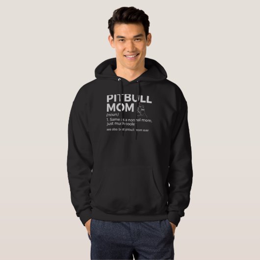 Beste Pitbull moeder ooit definitie Pitbull hond m Hoodie (Voorkant volledig)