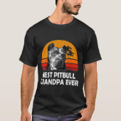  beste Pitbull opa op dag van grootouders T-shirt (Voorkant)