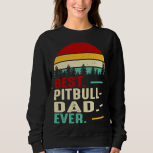 Beste Pitbull Papa Ever Grappig Retro Papa Birt Trui