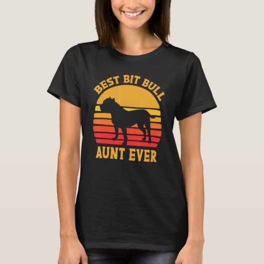 Beste Pitbull Tante Ooit Oma T-shirt (Voorkant)