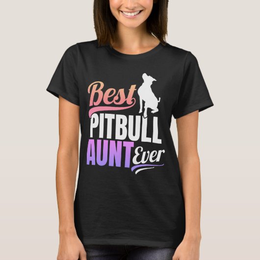 Beste Pitbull-tante ooit T-shirt (Voorkant)