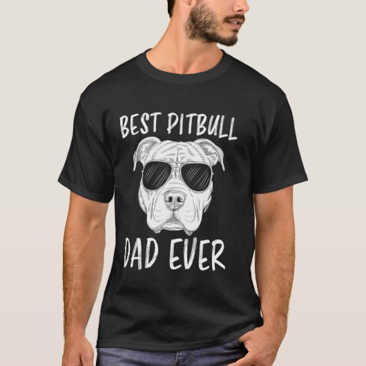 Beste Pitbull Vader Ooit Funny Pitbull T-shirt (Voorkant)