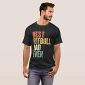 Beste Pitbull Vader Ooit Hond Vaderdag T-shirt (Voorkant volledig)