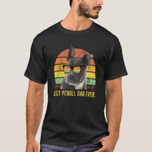 Beste Pitbull Vader Ooit Retro Zonsondergang Vinta T-shirt