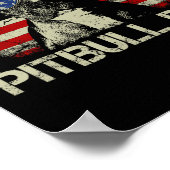 Beste Pitbull vader ooit Shirt Amerikaanse vlag 4e Poster (Hoek)