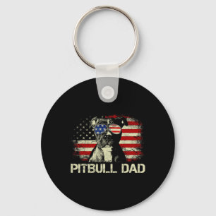 Beste Pitbull Vader Ooit T-shirt Amerikaanse Vlag Sleutelhanger