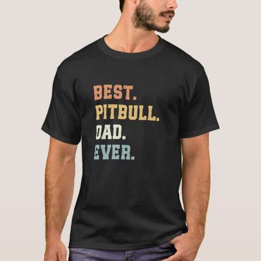 Beste Pitbull Vader Ooit Vaderdag Grappige Pitbull T-shirt (Voorkant)