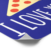 Beste Pizza, ik hou van je Poster (Hoek)