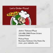 Beste Pizza Takeout Visitekaartjes (Voorkant / Achterkant)