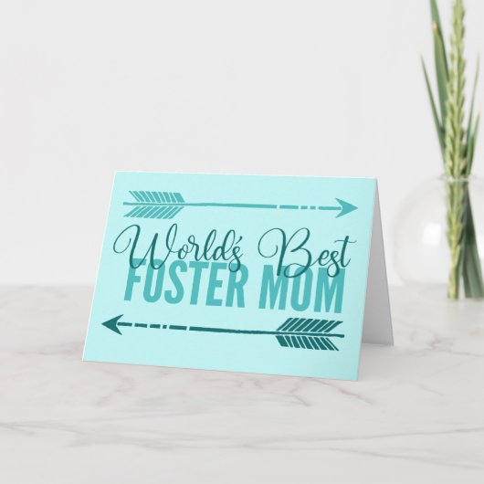 Beste pleegmoeder ter wereld Cute Moederdag op maa Kaart (Voorkant)