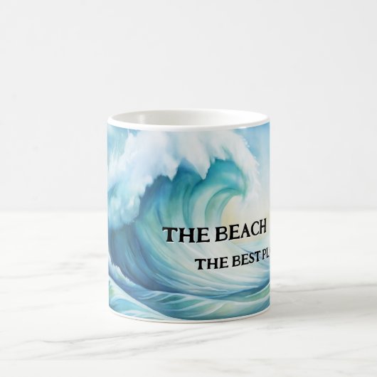Beste plek om te zijn Waterverf Beach Mok (Center)