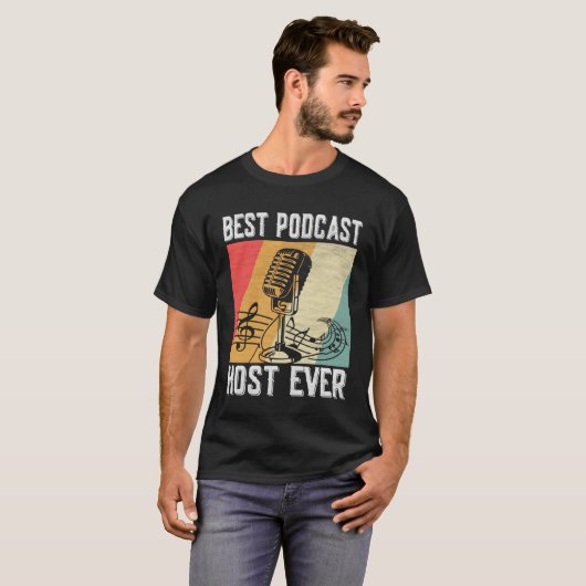 Beste Podcast Host Ooit Podcaster Podcasting Inter T-shirt (Voorkant volledig)