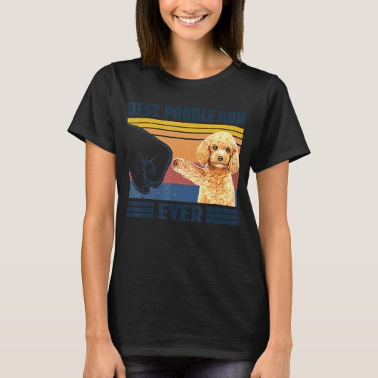 Beste poedel mam ooit hond moeder moeders t-shirt (Voorkant)
