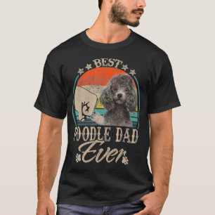 Beste poedel papa ooit  vuist bump dog cadeau t-shirt