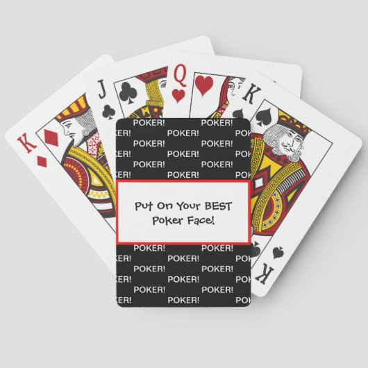 Beste Poker Gezicht Rood Zwart Pokerkaarten (Achterkant)