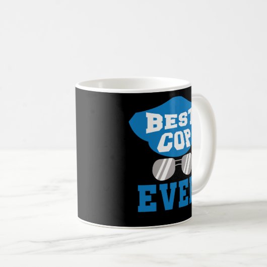 Beste politieagent Koffie-Mok Cop Thin Blue Line Koffiemok (Voorkant rechts)
