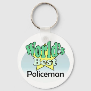 Beste politieman ter wereld sleutelhanger