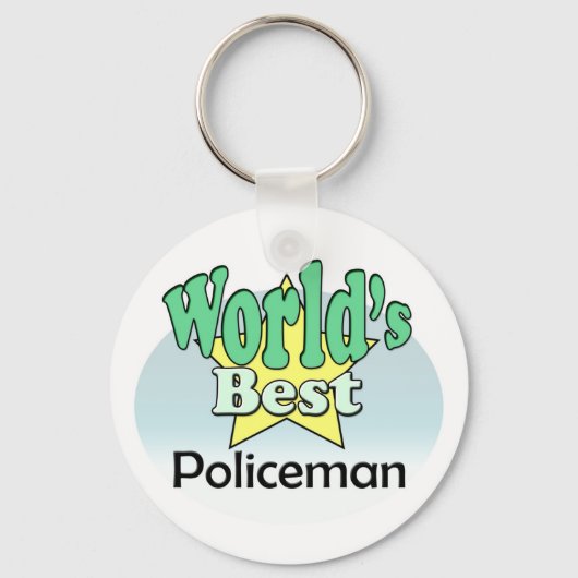 Beste politieman ter wereld sleutelhanger (Voorkant)