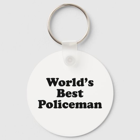 Beste politieman ter wereld sleutelhanger (Voorkant)