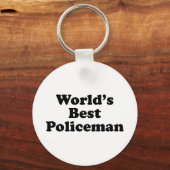 Beste politieman ter wereld sleutelhanger (Voorkant)