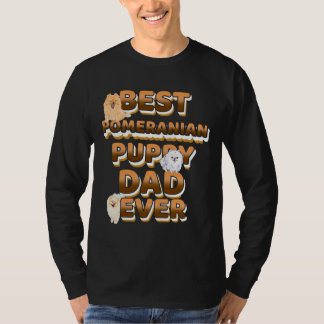 Beste pommeraanse vader ooit gouden tekst t-shirt