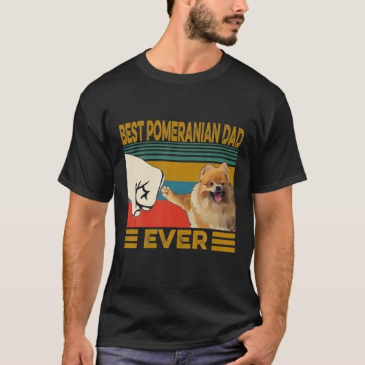 Beste pommerse vader ooit terugkeert vaderdag gift t-shirt (Voorkant)