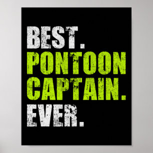Beste Ponton Kapitein Ooit Grappige Boot Vaar Cade Poster