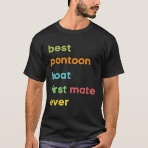 Beste pontonboot eerste stuurman boot of bootkapit t-shirt