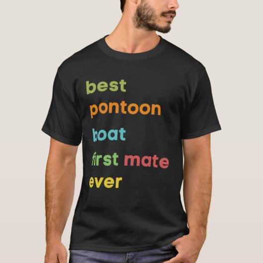 Beste pontonboot eerste stuurman boot of bootkapit t-shirt (Voorkant)