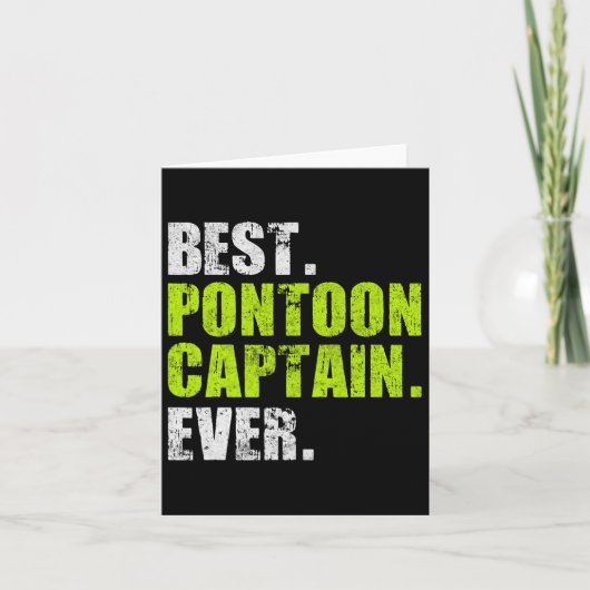 Beste pontonkapitein ooit Grappige boot vaarcadeau Kaart (Voorkant)