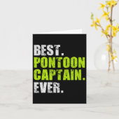Beste pontonkapitein ooit Grappige boot vaarcadeau Kaart (Gele Bloem)
