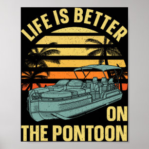 Beste Pontoon Captain Kunst Voor Mannen Vrouwen Bo Poster
